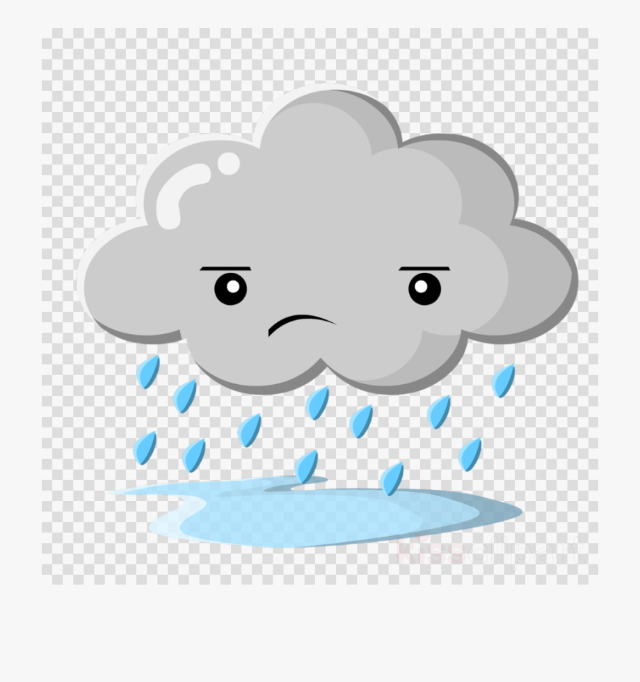 Rain Cloud Clipart Cartoon.