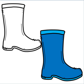 Colorful Rain Boot Clipart.