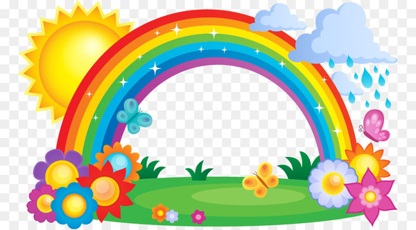 Rainbow Cloud Clip art.