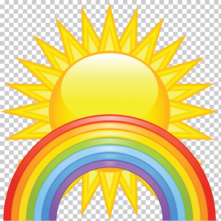 Spring Free content , Sun rainbow icon material free to pull.