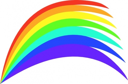 Rainbow clip art free vector.