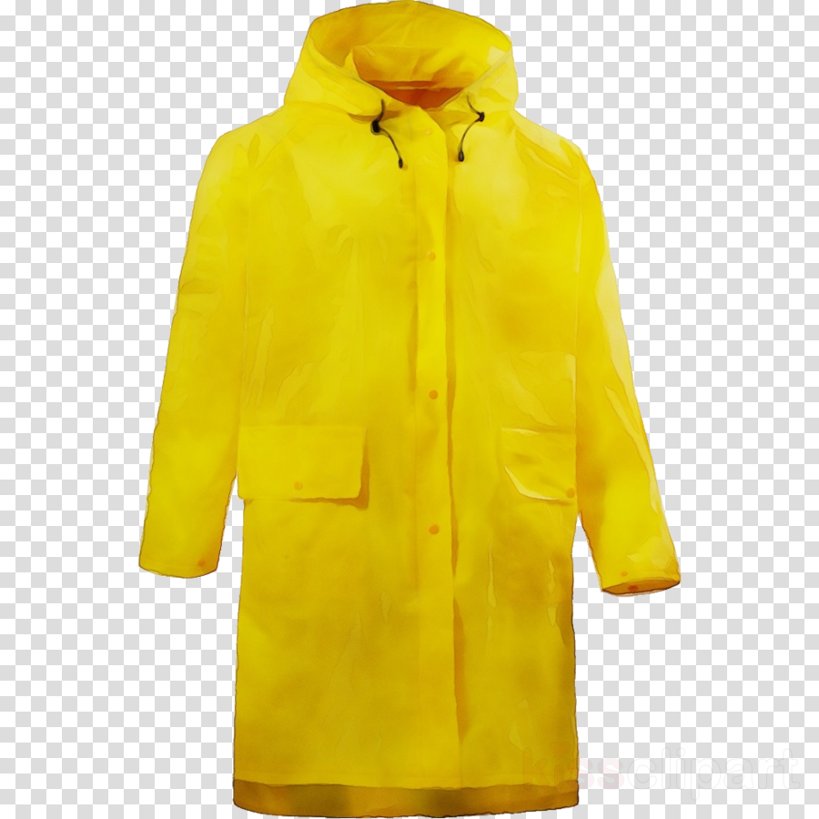 clothing outerwear yellow jacket raincoat clipart.