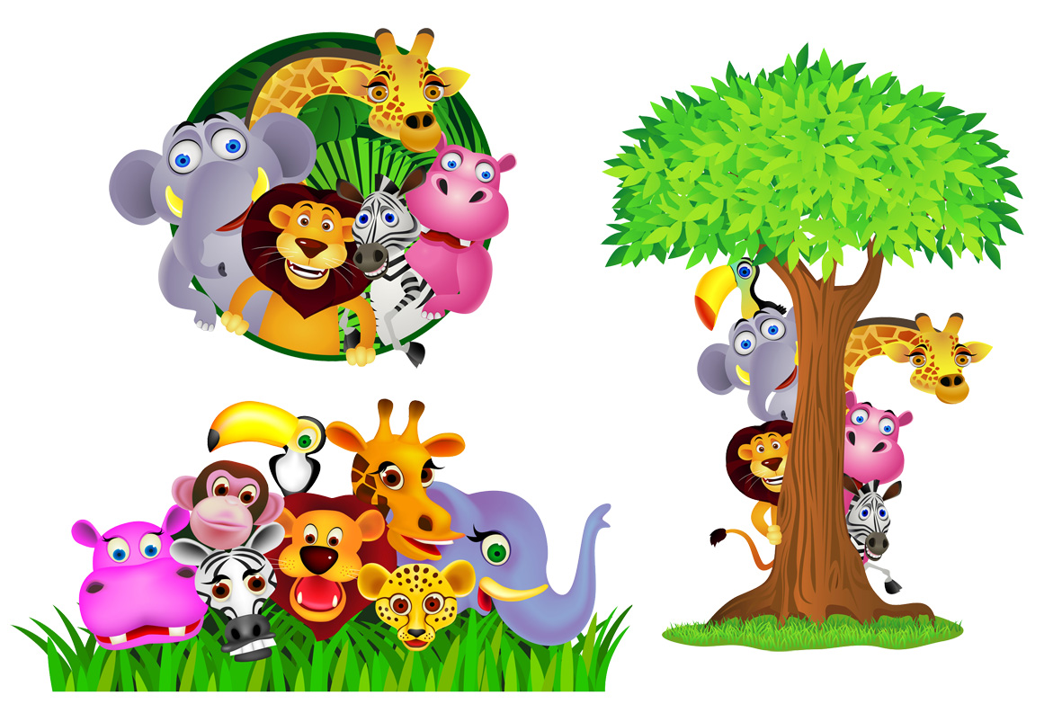 Rainforest Animals For Kids Clipart.