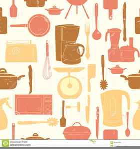 Retro Kitchen Clipart.