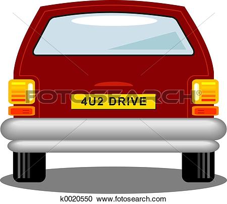 Stock Illustrations of Car Rear k0020550.