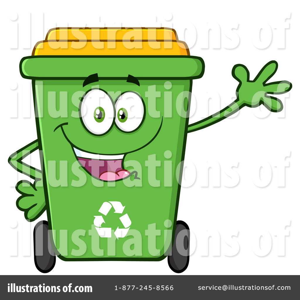 Green Recycle Bin Clipart #1412363.