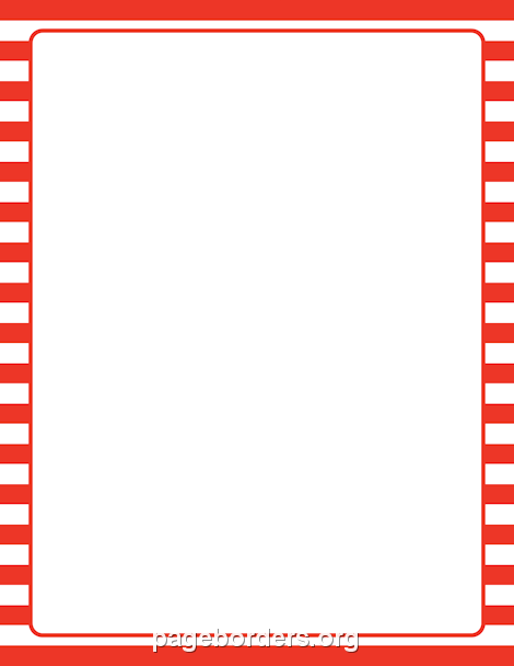 Red and White Striped Border: Clip Art, Page Border, and.