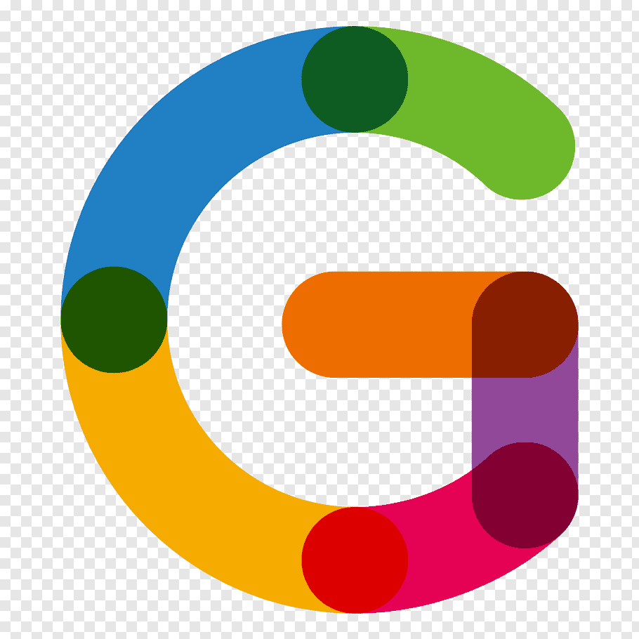 Multicolored letter G logo, Letter Color Red Blue, Color.