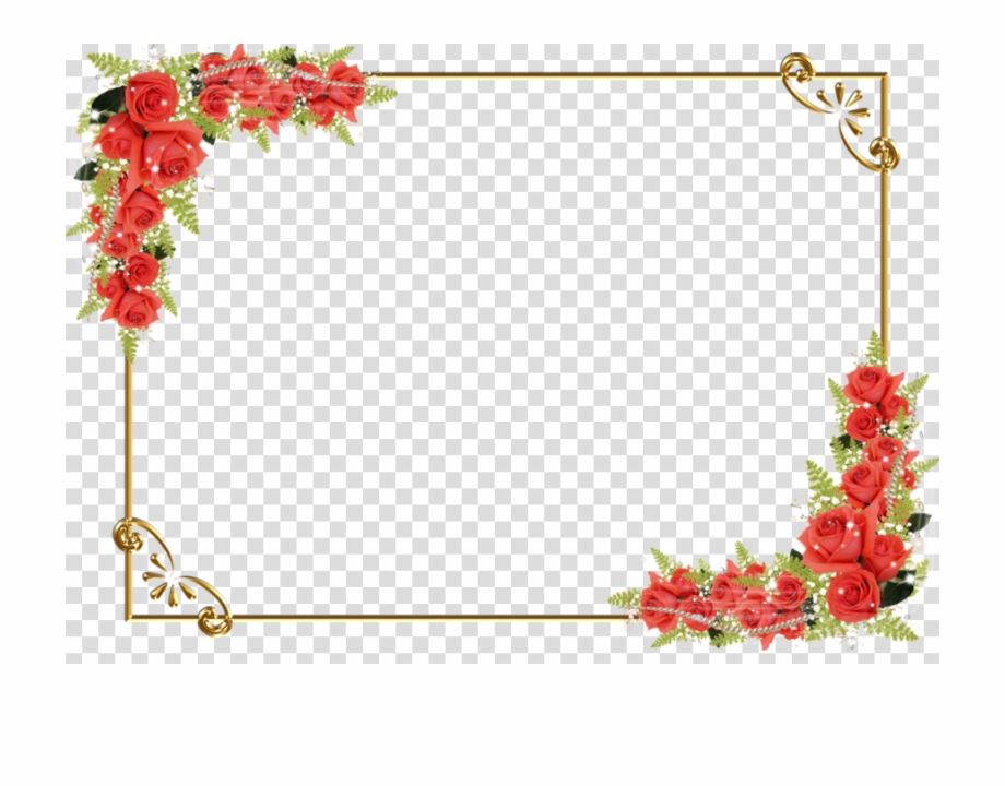 Flower Border Png Transparent Background.