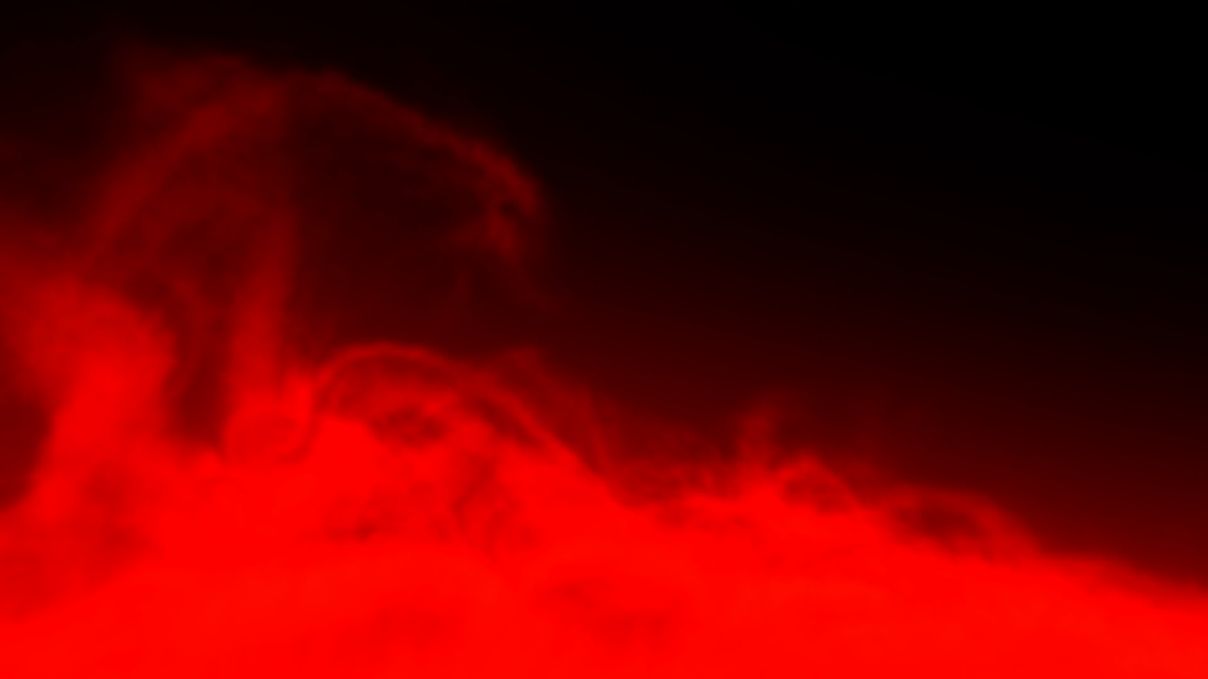 Animated glowing red dense smoke or gas rising slowly against transparent  background in 4k. Alpha channel embedded with 4k PNG file. Motion  Background.