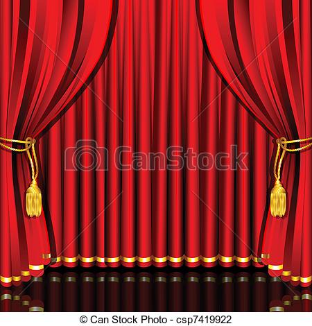 Vector Illustration of Stage Curtain.