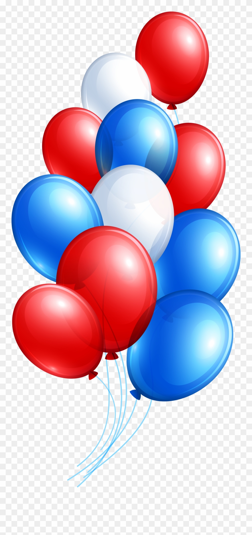 Red And Blue Balloons Transparent Background Clipart (#34545.