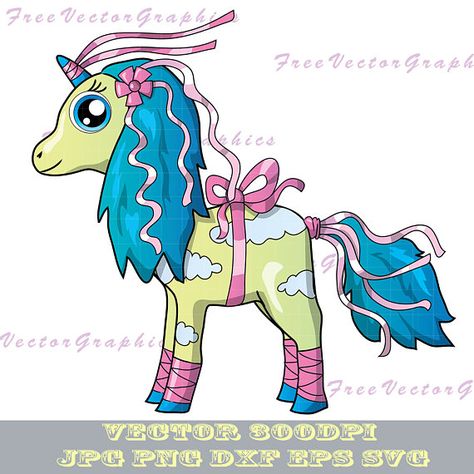 Пин на доске Digital Unicorn svg clip art.