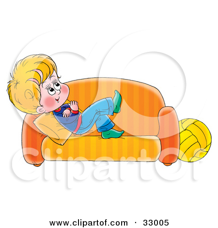 Relaxing On Couch Clipart.