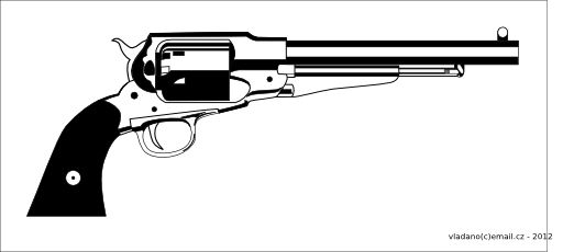 Revolver Remington 1858 New Model the title of this royalty free.