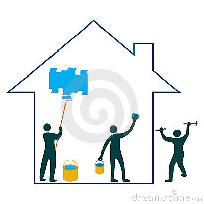 Home Renovation Team Royalty Free Stock Photography.