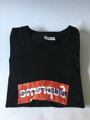 REPLICA SUPREME X Comme Des Garcons CDG Box Logo Tee Shirt.