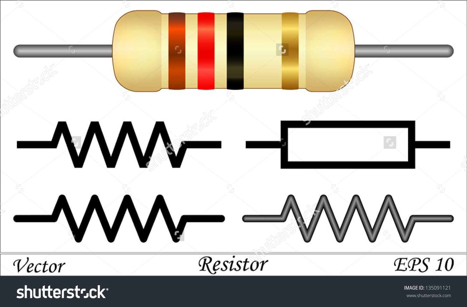 Resistor Stock Vector 135091121.