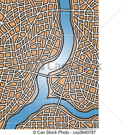 Vectors Illustration of City river.