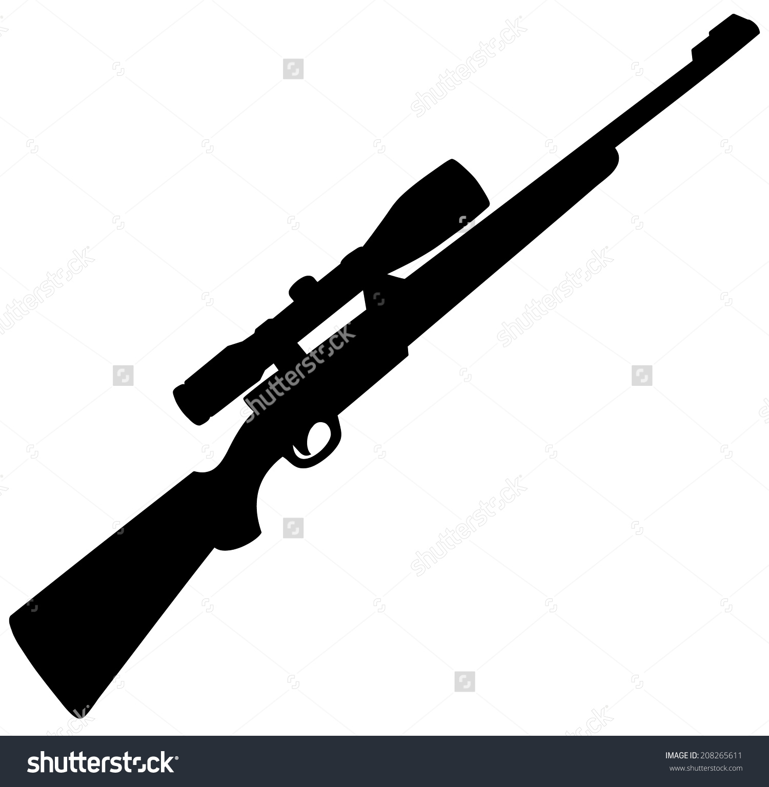 Hunting rifle clipart.