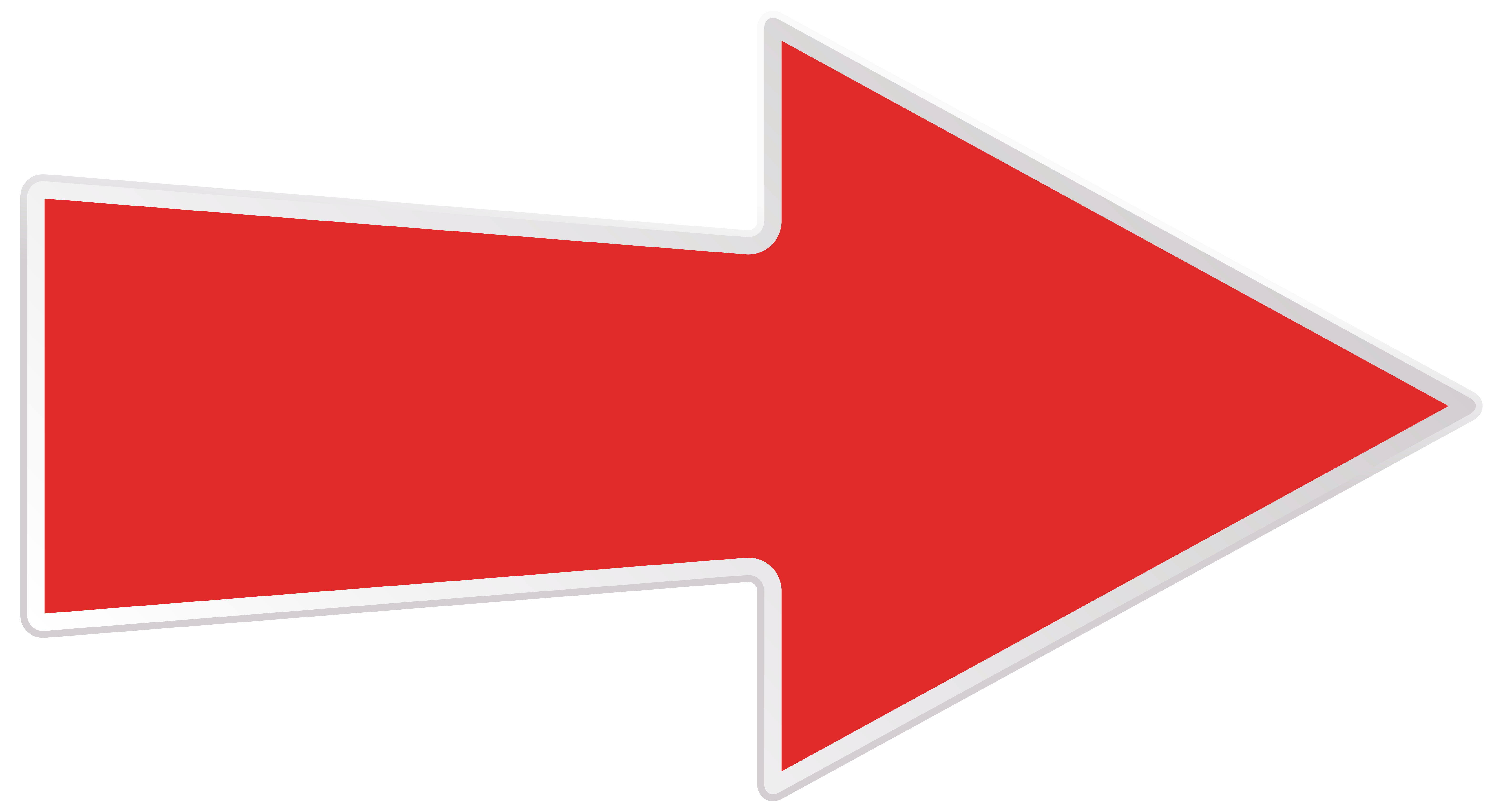 Red Right Arrow Transparent PNG Clip Art Image.