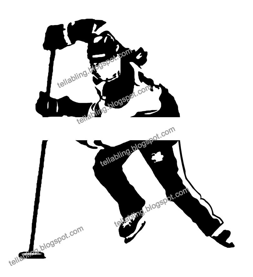 Ringette Vinyl Decal Design ready for a name to be.