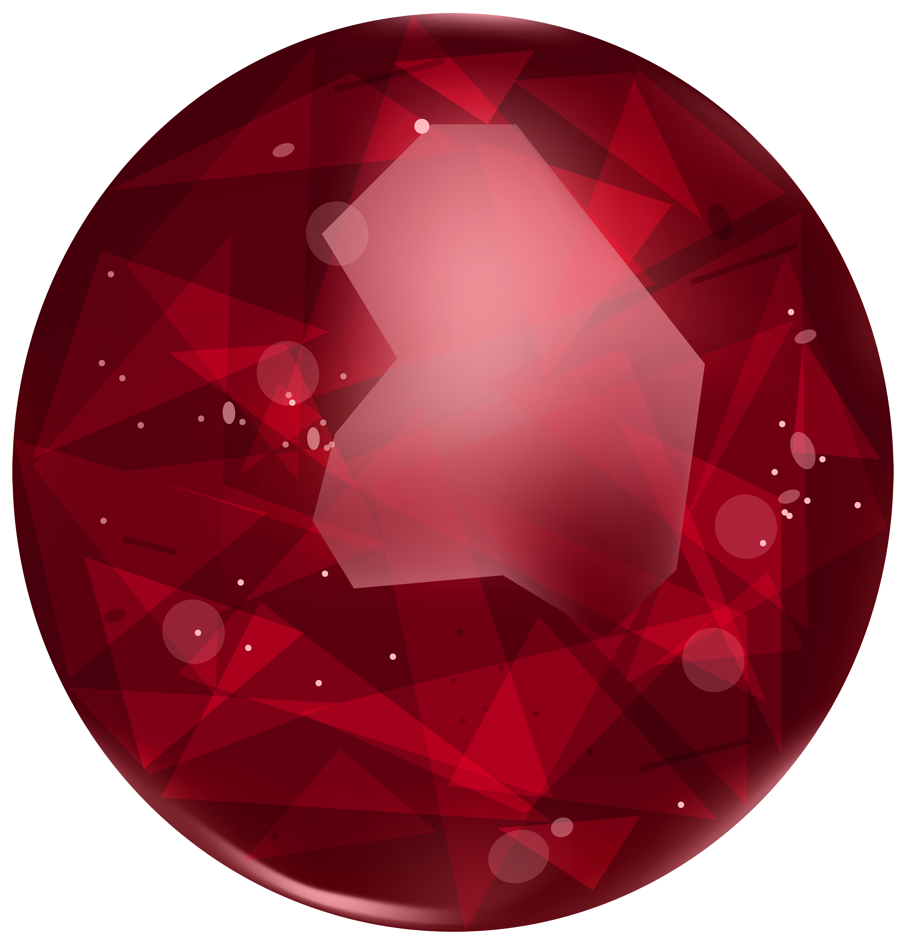 Oval Ruby PNG Clipart.