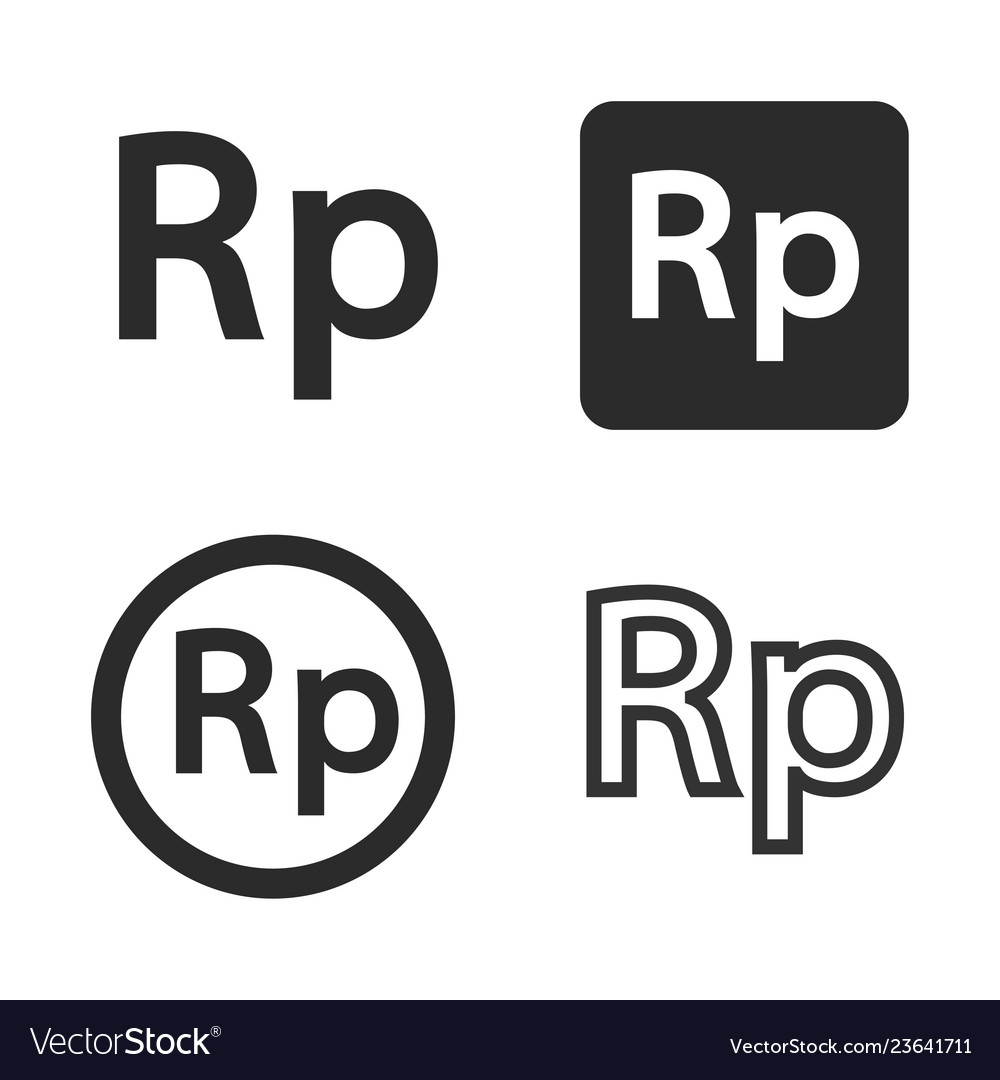 Rupiah currency symbol set.