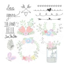 Free Rustic Wedding Clipart.