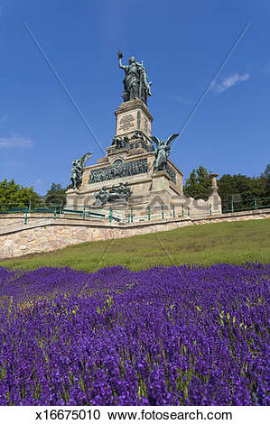 Stock Photography of Niederwalddenkmal monument in Rudesheim.