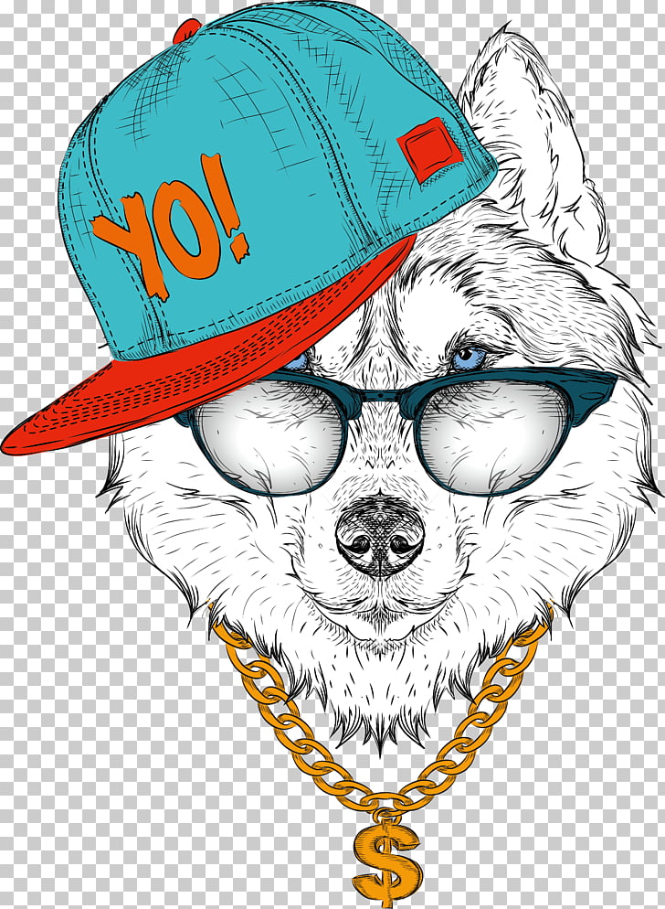 Siberian Husky Drawing Illustration, Pop music, illustration.