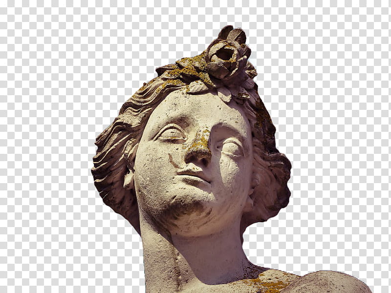 Woman\'s statue illustraiton transparent background PNG.