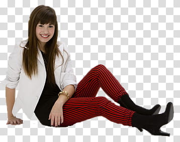 Demi s, woman sitting on ground transparent background PNG.