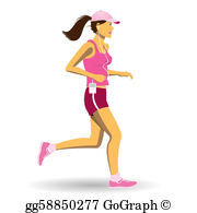 Woman Running Clip Art.