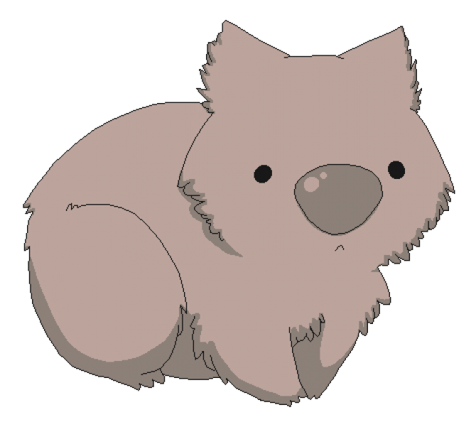 Cartoon Wombat Clipart.