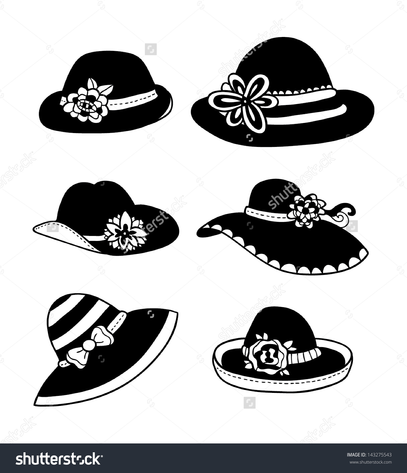 Women's Hats Clip Art (55 ).