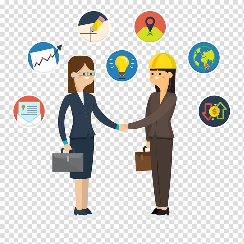 Two business woman shaking hand , Handshaking Handshake Icon.