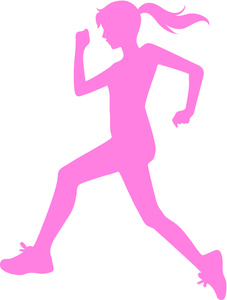 Women running clipart.