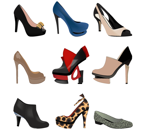 Women's Shoes Clipart.