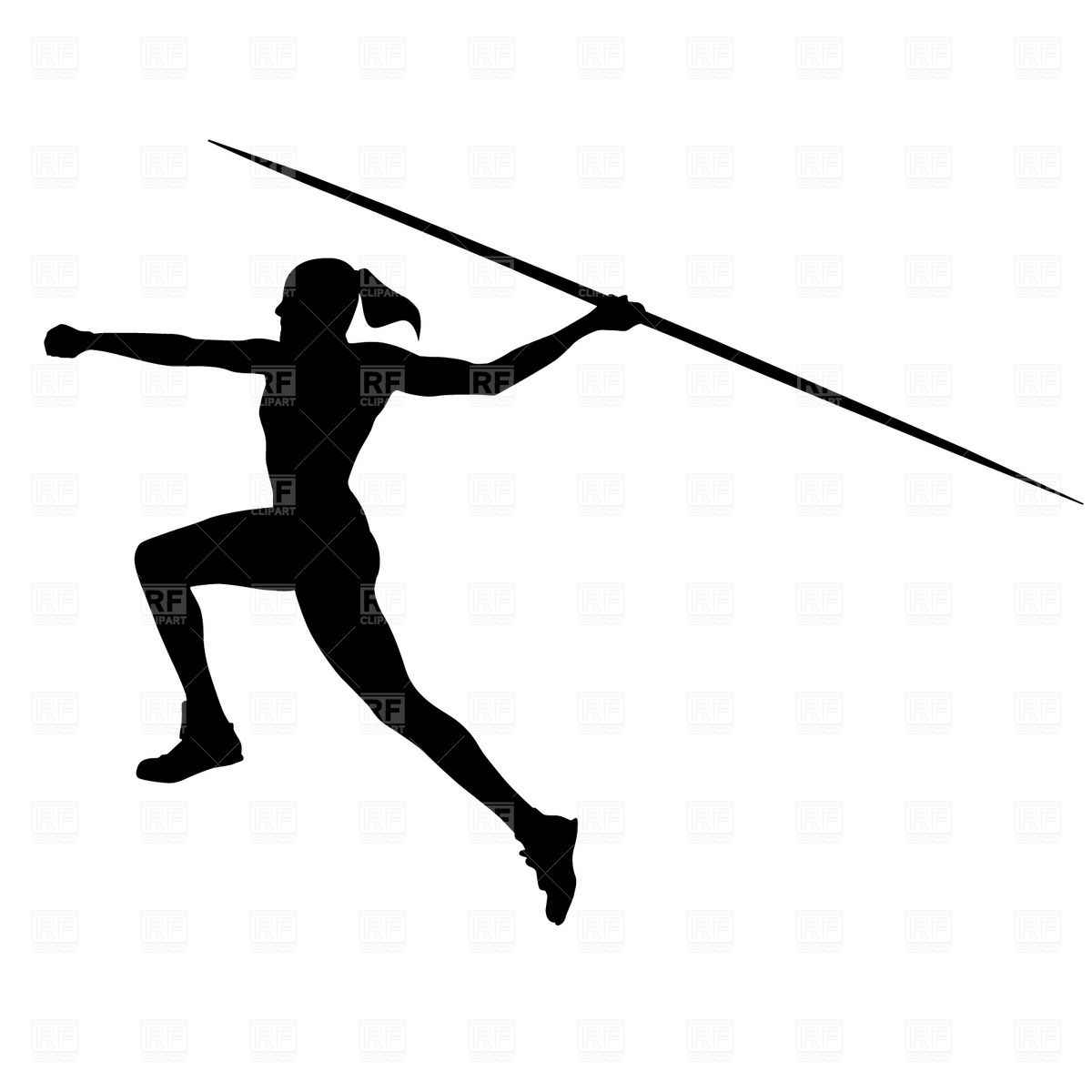 Women\'s javelin Stock Vector Image.