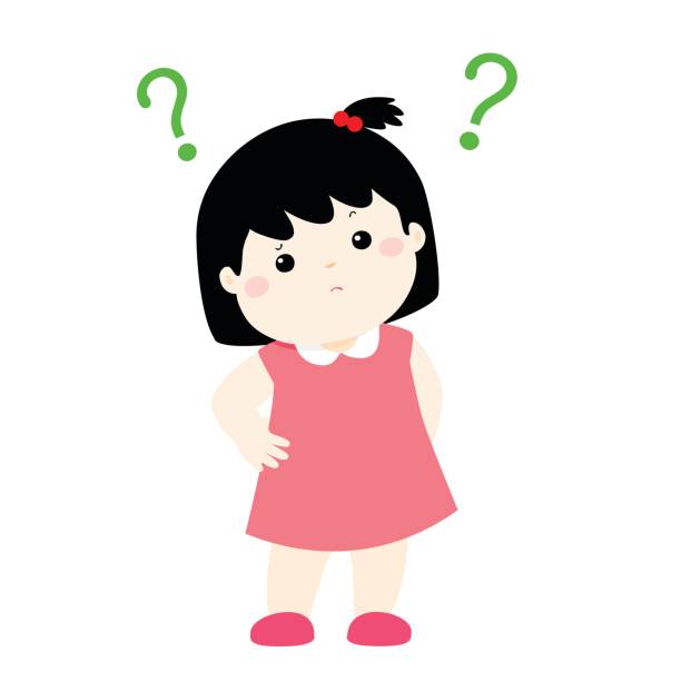 Girl Wondering Clipart.