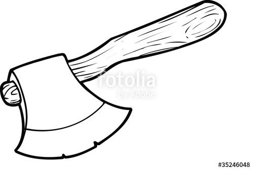 Wood Axe Clipart.