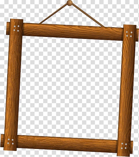 Brown wooden frame , Preview, Wooden frames transparent.