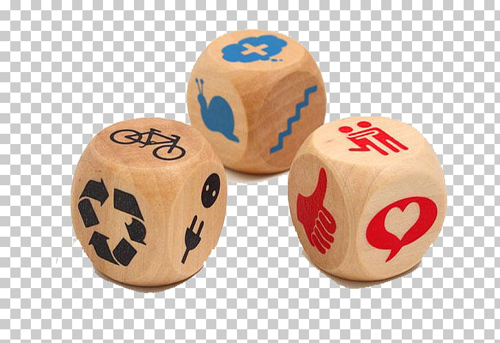 Poker dice Board game Uno, Wood color public dice PNG.