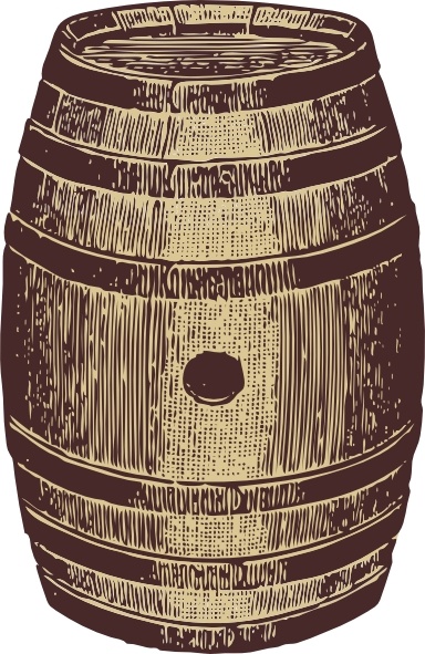 Wooden Barrel clip art Free vector in Open office drawing svg.