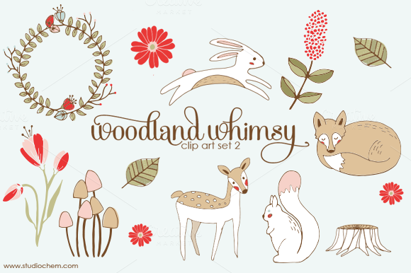 Woodland clipart free.