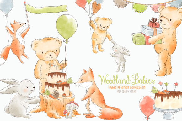 Forest Woodland Animals Clipart.