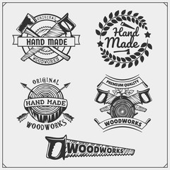 Woodworker Logo photos, royalty.