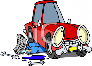 Working On Car Clipart.