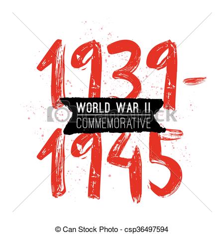 World war II commemorative day. Vector design..